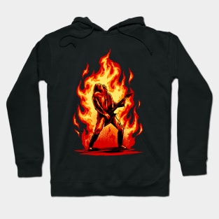 burning guitar Hoodie